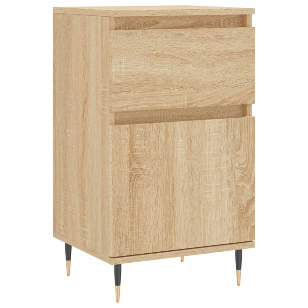 Vidaxl (Sonoma Oak, 1 Pcs) Sideboard Storage Cabinet Cupboard Side Cabinet Engineered Wood White