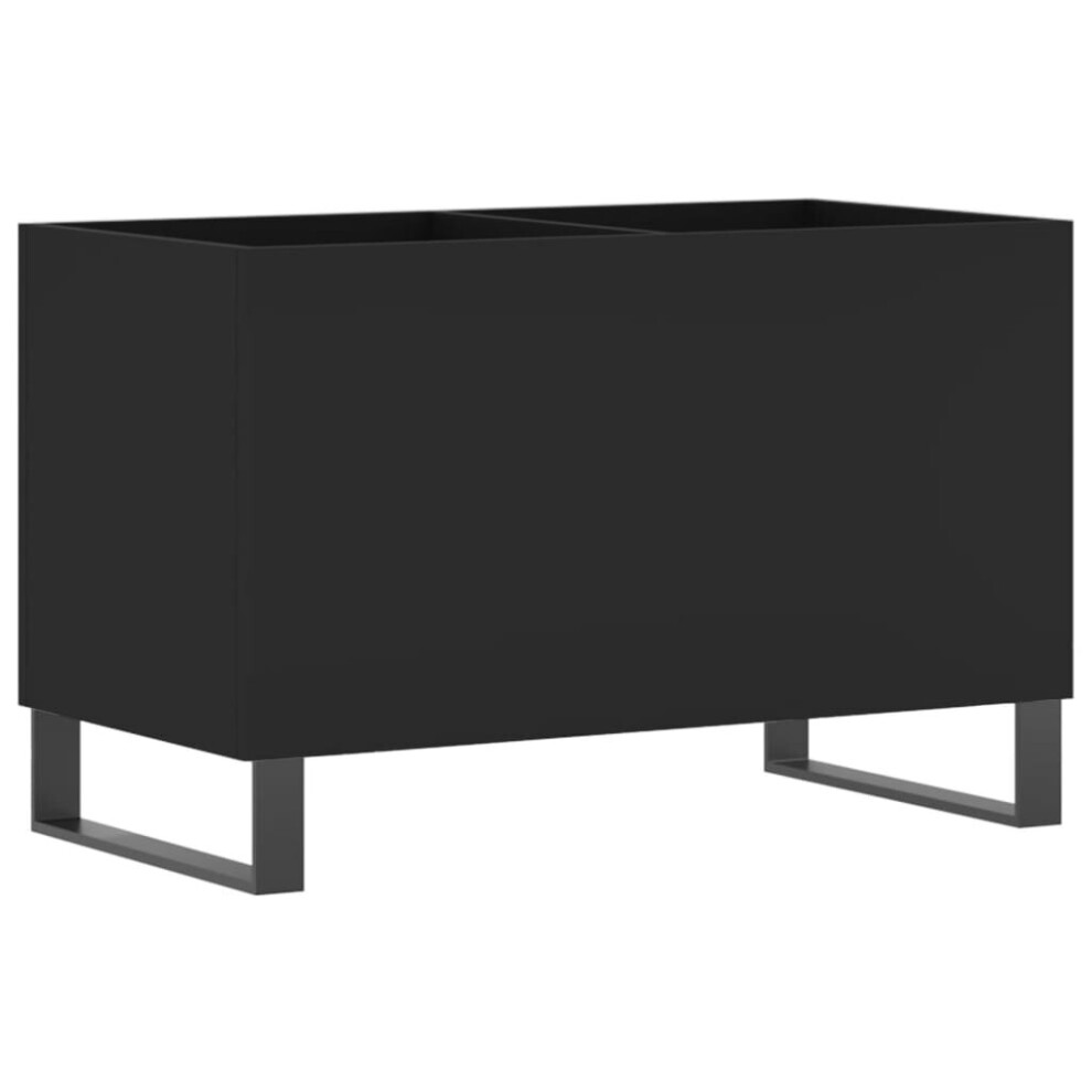 Vidaxl (Black) Record Cabinet Vinyl Record Storage Cabinet Grey Sonoma Engineered Wood Black,Grey