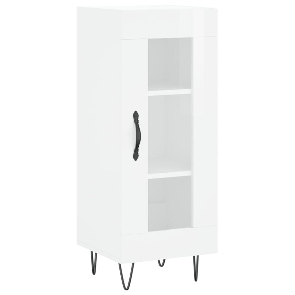 (high gloss white) vidaXL Sideboard Storage Cabinet Cupboard Side Cabinet White Engineered Wood