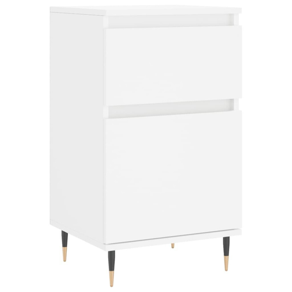 Vidaxl (White, 1 Pcs) Sideboard Storage Cabinet Cupboard Side Cabinet White Engineered Wood