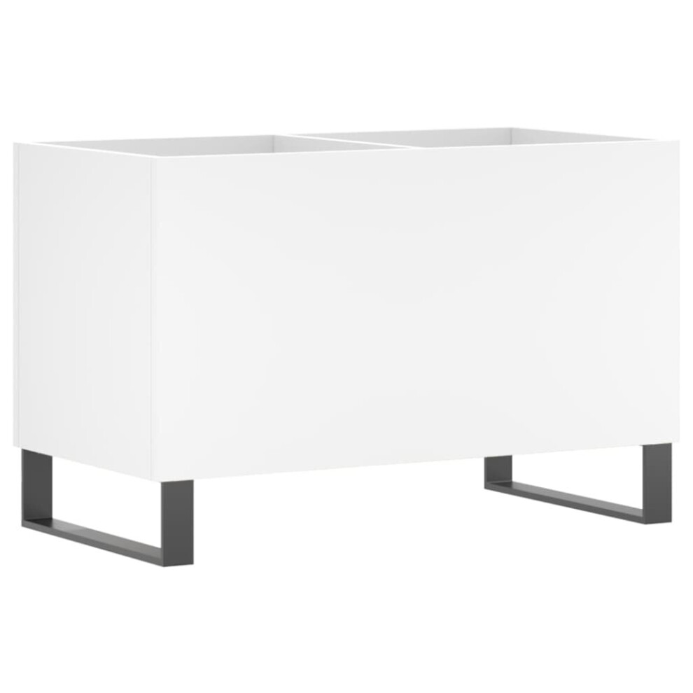 Vidaxl (White) Record Cabinet Vinyl Record Storage Cabinet Grey Sonoma Engineered Wood White,Grey