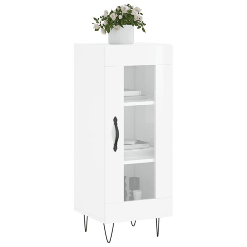 VidaXL (high gloss white) vidaXL Sideboard Storage Cabinet Cupboard Side Cabinet White Engineered Wood 2