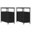 VidaXL (black, 2 pcs) vidaXL Bedside Cabinets Bedside Table Side Table 2 pcs Black Engineered Wood 2