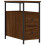 VidaXL (brown oak, 2 pcs) vidaXL Bedside Cabinets Bedside Table Side Table 2 pcs Black Engineered Wood 5