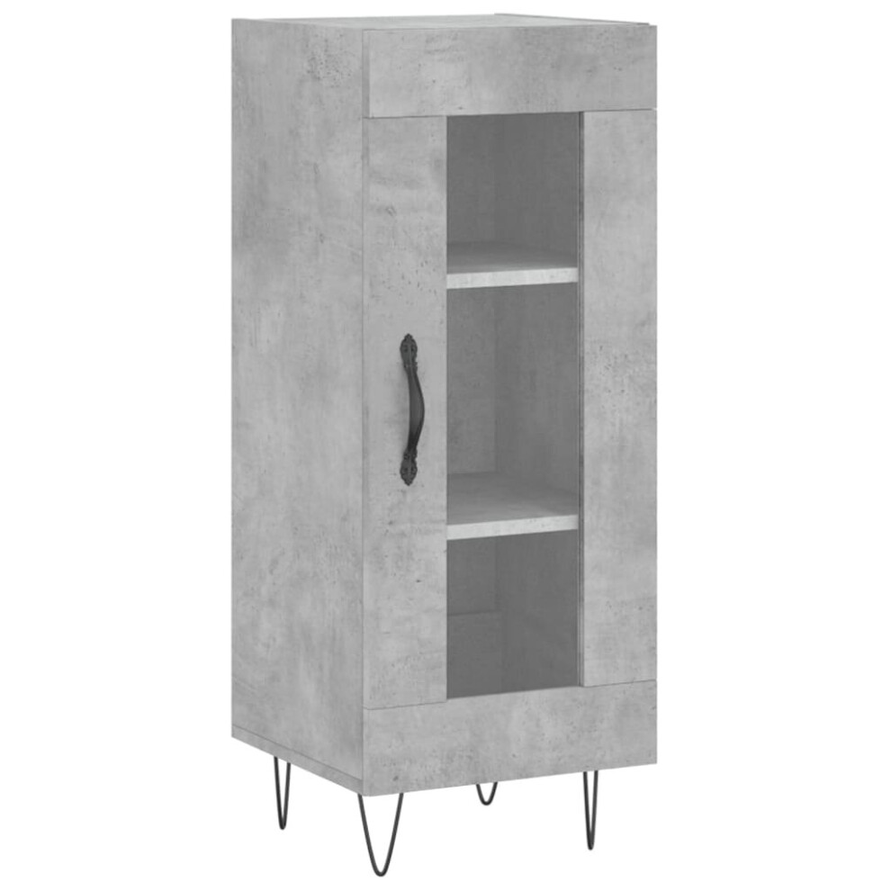 Vidaxl (Concrete Grey) Sideboard Storage Cabinet Cupboard Side Cabinet White Engineered Wood