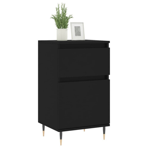 VidaXL (black, 2 pcs) vidaXL Sideboard Storage Cabinet Cupboard Side Cabinet White Engineered Wood 2
