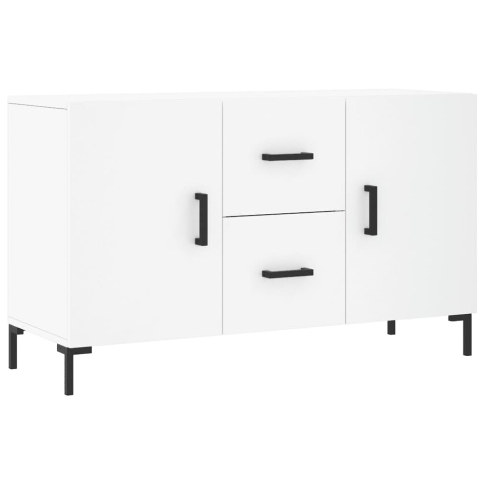 (white) vidaXL Sideboard Storage Side Cabinet Cupboard Concrete Grey Engineered Wood