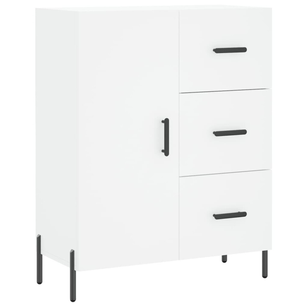 (white) vidaXL Sideboard Storage Cabinet Cupboard Side Cabinet White Engineered Wood