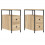 VidaXL (sonoma oak, 2 pcs) vidaXL Bedside Cabinets Bedside Table Side Table 2 pcs Black Engineered Wood 2