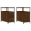 VidaXL (brown oak, 2 pcs) vidaXL Bedside Cabinets Bedside Table Side Table 2 pcs Black Engineered Wood 1