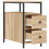VidaXL (sonoma oak, 2 pcs) vidaXL Bedside Cabinets Bedside Table Side Table 2 pcs Black Engineered Wood 7