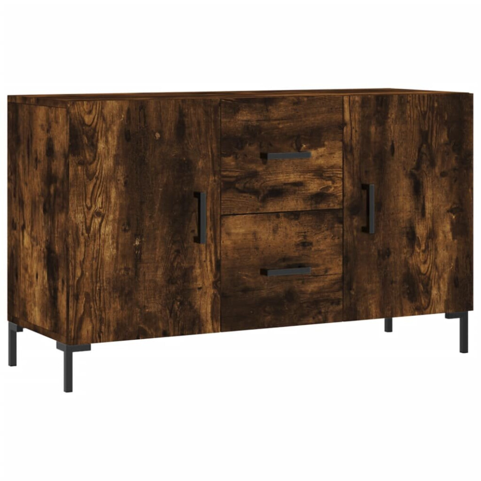 Vidaxl (Smoked Oak) Sideboard Storage Side Cabinet Cupboard Concrete Grey Engineered Wood