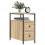 VidaXL (sonoma oak, 2 pcs) vidaXL Bedside Cabinets Bedside Table Side Table 2 pcs Black Engineered Wood 3