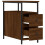VidaXL (brown oak, 2 pcs) vidaXL Bedside Cabinets Bedside Table Side Table 2 pcs Black Engineered Wood 7