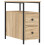 VidaXL (sonoma oak, 2 pcs) vidaXL Bedside Cabinets Bedside Table Side Table 2 pcs Black Engineered Wood 5