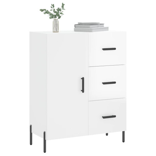 VidaXL (high gloss white) vidaXL Sideboard Storage Cabinet Cupboard Side Cabinet White Engineered Wood 2