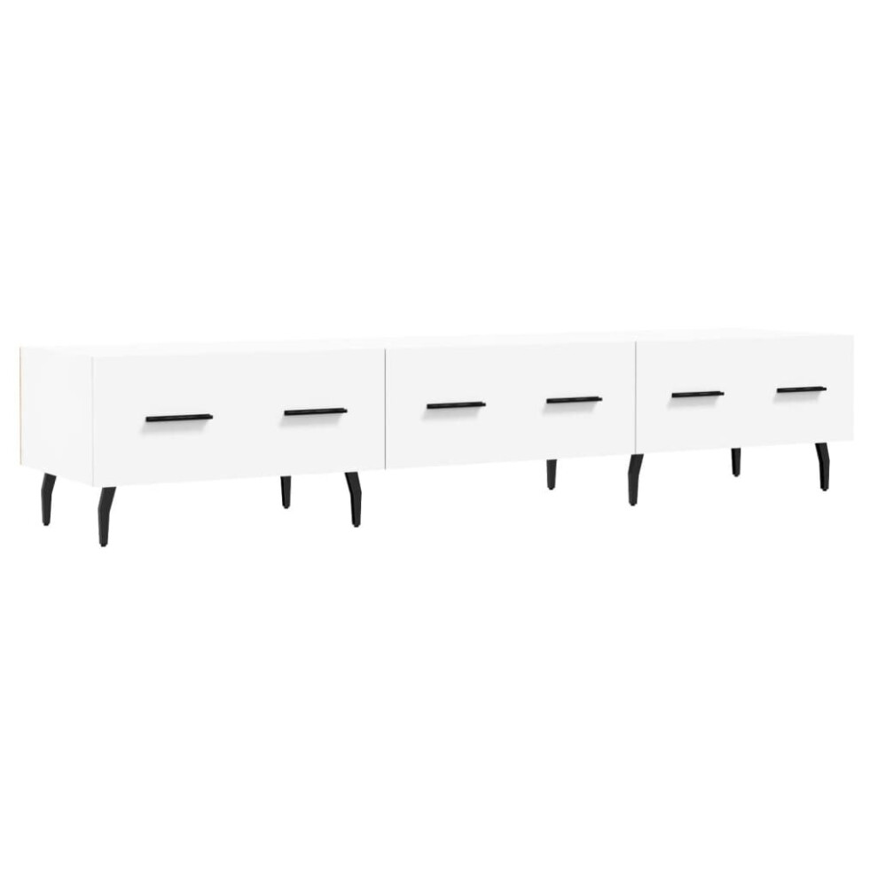 Vidaxl (White) Tv Cabinet Tv Console Sideboard Media Console Engineered Wood White
