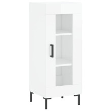 (high gloss white) vidaXL Sideboard Storage Cabinet Cupboard Side Cabinet White Engineered Wood