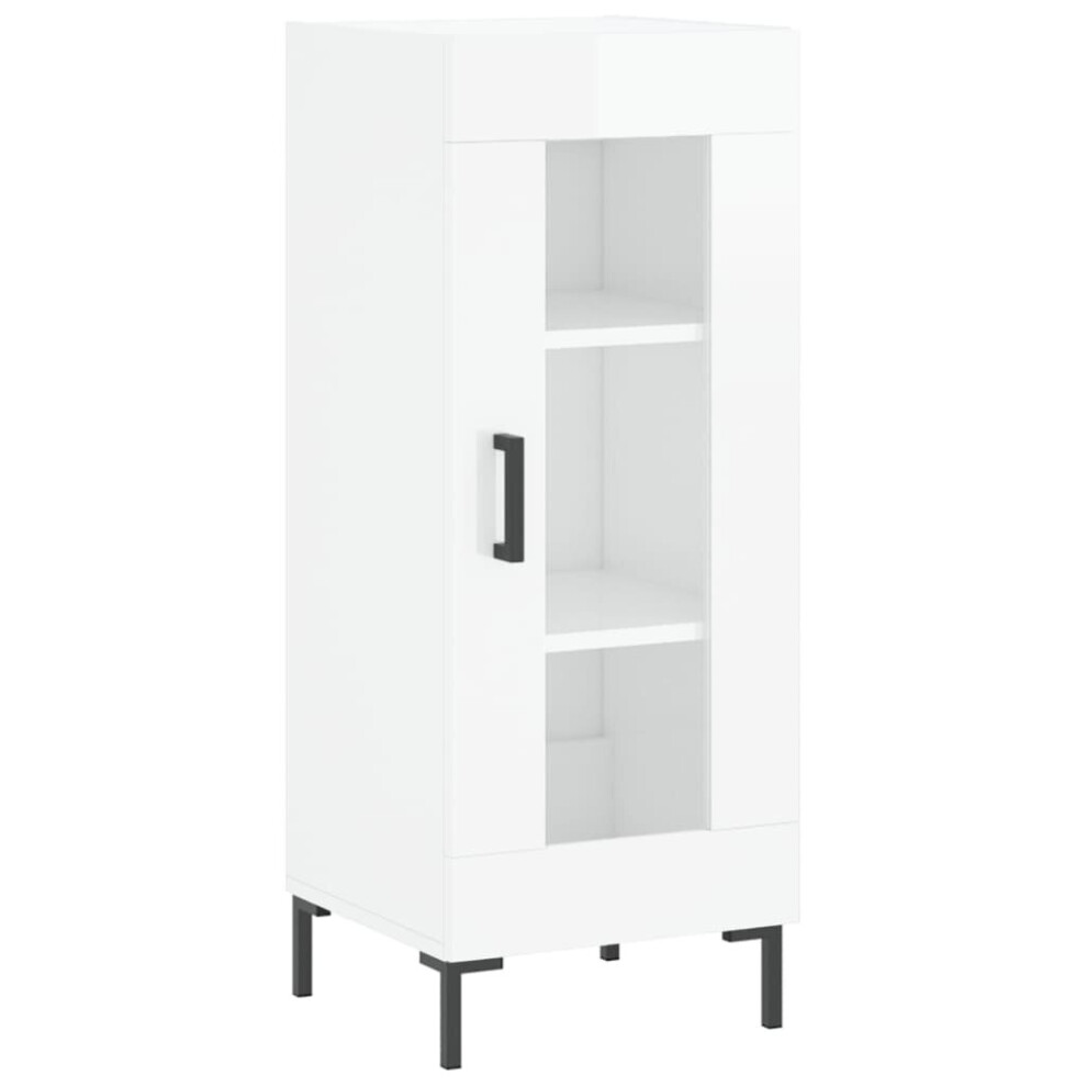 Vidaxl (High Gloss White) Sideboard Storage Cabinet Cupboard Side Cabinet White Engineered Wood