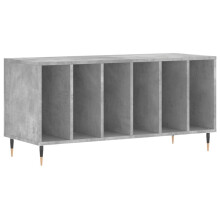 (concrete grey) vidaXL Record Cabinet Record Storage Cabinet High Gloss White Engineered Wood