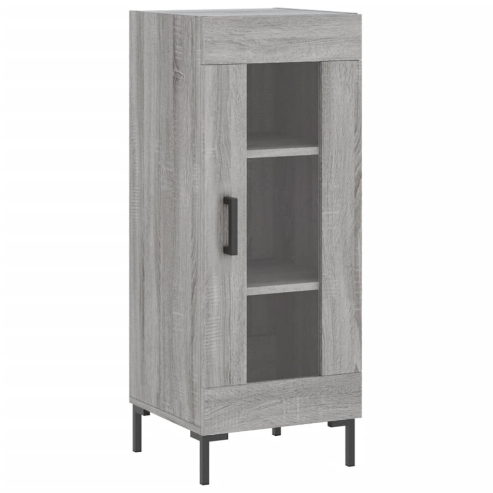 (grey sonoma) vidaXL Sideboard Storage Cabinet Cupboard Side Cabinet White Engineered Wood