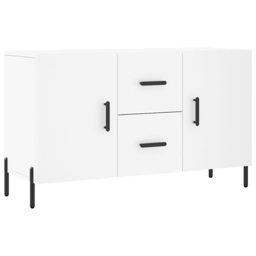 (white) vidaXL Sideboard Storage Side Cabinet Cupboard Sonoma Oak Engineered Wood