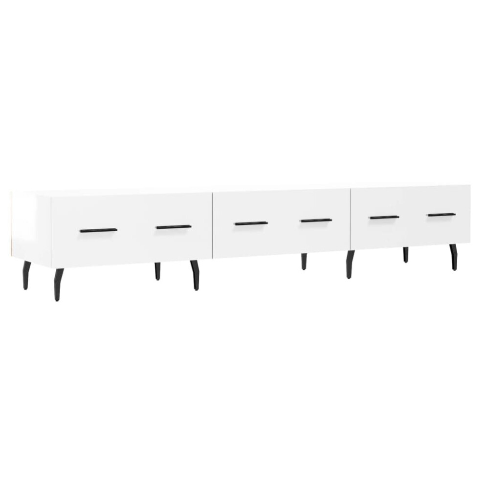 Vidaxl (High Gloss ) Tv Cabinet Tv Console Sideboard Media Console Engineered Wood White