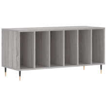 (grey sonoma) vidaXL Record Cabinet Record Storage Cabinet High Gloss White Engineered Wood