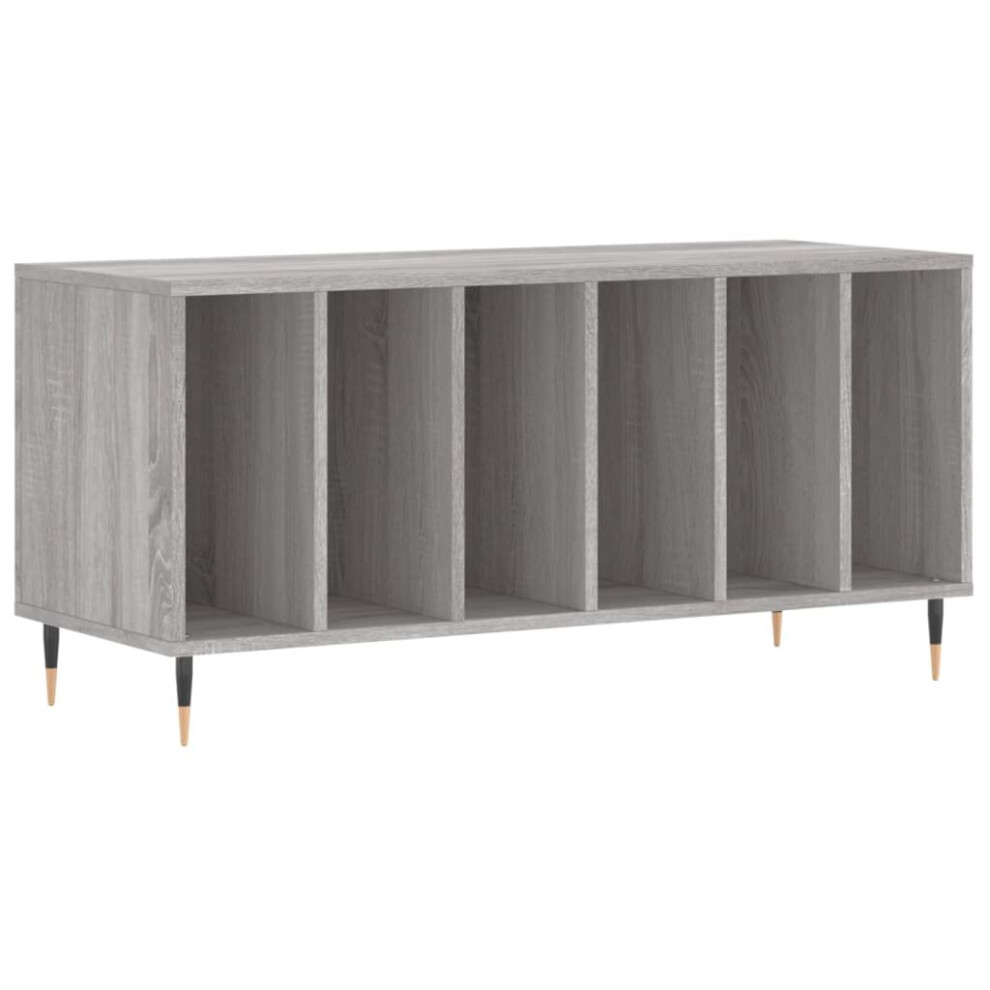 (grey sonoma) vidaXL Record Cabinet Record Storage Cabinet High Gloss White Engineered Wood