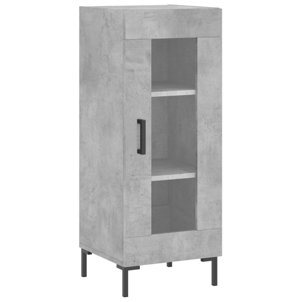 Vidaxl (Concrete Grey) Sideboard Storage Cabinet Cupboard Side Cabinet White Engineered Wood