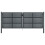 VidaXL vidaXL Gartentor Anthrazit 400x150 cm Stahl 3