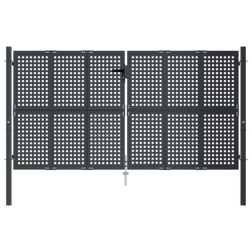 VidaXL vidaXL Gartentor Anthrazit 300x125 cm Stahl 2