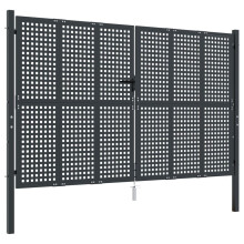 vidaXL Gartentor Anthrazit 300x175 cm Stahl