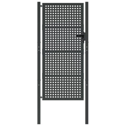VidaXL vidaXL Gartentor Anthrazit 100x200 cm Stahl 2