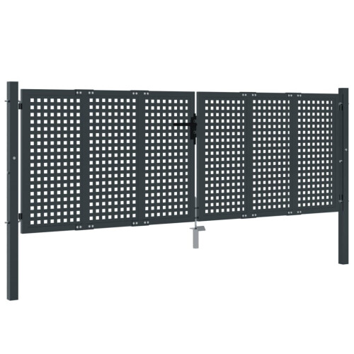 VidaXL vidaXL Gartentor Anthrazit 300x100 cm Stahl 1
