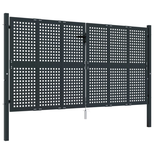 VidaXL vidaXL Gartentor Anthrazit 300x150 cm Stahl