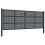 VidaXL vidaXL Gartentor Anthrazit 400x125 cm Stahl 1