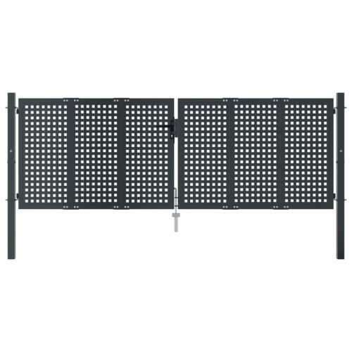 VidaXL vidaXL Gartentor Anthrazit 300x100 cm Stahl 2