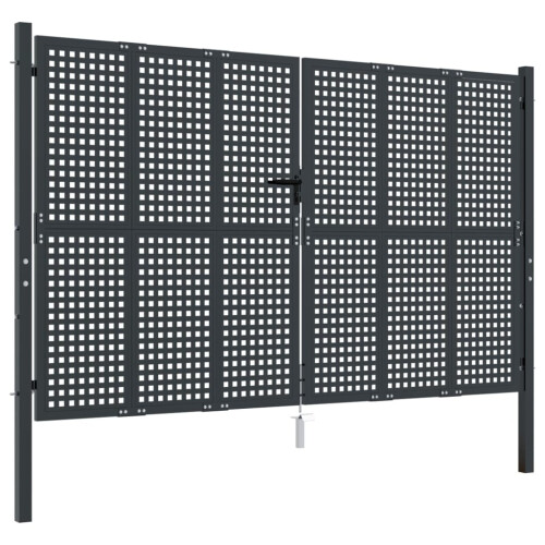 VidaXL vidaXL Gartentor Anthrazit 300x175 cm Stahl 1