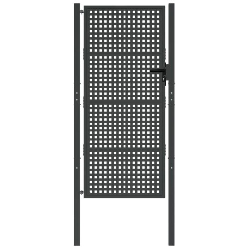 VidaXL vidaXL Gartentor Anthrazit 100x175 cm Stahl 2