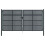 VidaXL vidaXL Gartentor Anthrazit 400x175 cm Stahl 3