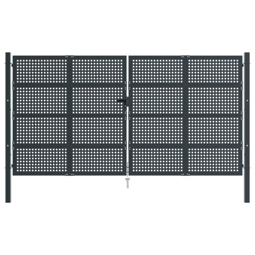 VidaXL vidaXL Gartentor Anthrazit 400x175 cm Stahl 2