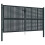VidaXL vidaXL Gartentor Anthrazit 300x150 cm Stahl 2