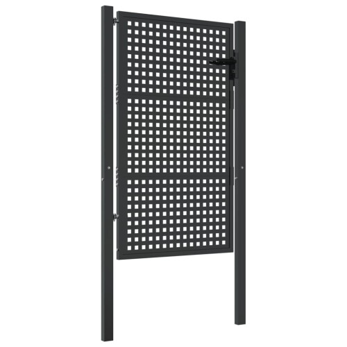 VidaXL vidaXL Gartentor Anthrazit 100x125 cm Stahl 1