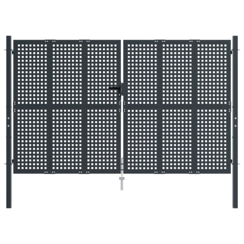 VidaXL vidaXL Gartentor Anthrazit 300x200 cm Stahl 2