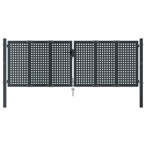 VidaXL vidaXL Gartentor Anthrazit 300x75 cm Stahl 2