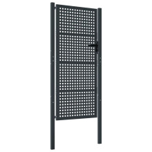 (105 x 250 cm) vidaXL Garden Gate Driveway Fence Gate Fence Panel Patio Gate Anthracite Steel