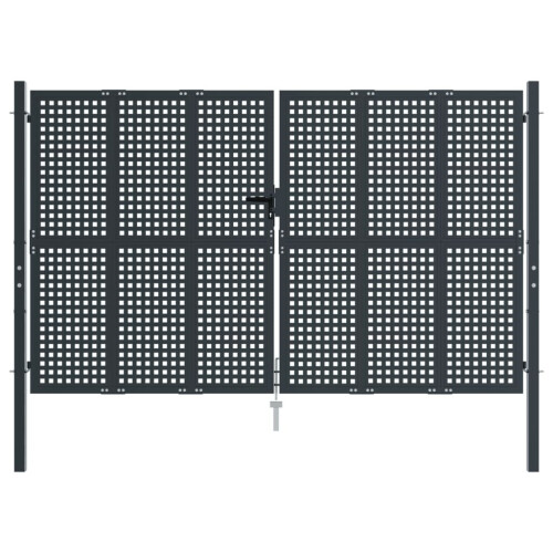 VidaXL vidaXL Gartentor Anthrazit 300x175 cm Stahl 2