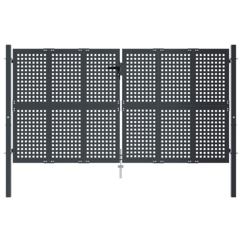VidaXL vidaXL Gartentor Anthrazit 300x150 cm Stahl 2