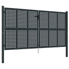 vidaXL Gartentor Anthrazit 300x125 cm Stahl